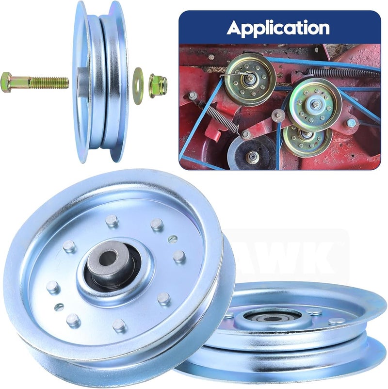 GUSUHAWK 753-08171 Idler Pulley Kit Replaces Cub Cadet 756-04129B Idler Pulley 756-04129, Cub Cadet 756-04129 Pulley, MTD 756-04129B, Troy Bilt Pulley 753-08171 Cub Cadet Idler Pulley Kit, 753-08068 - Image 5